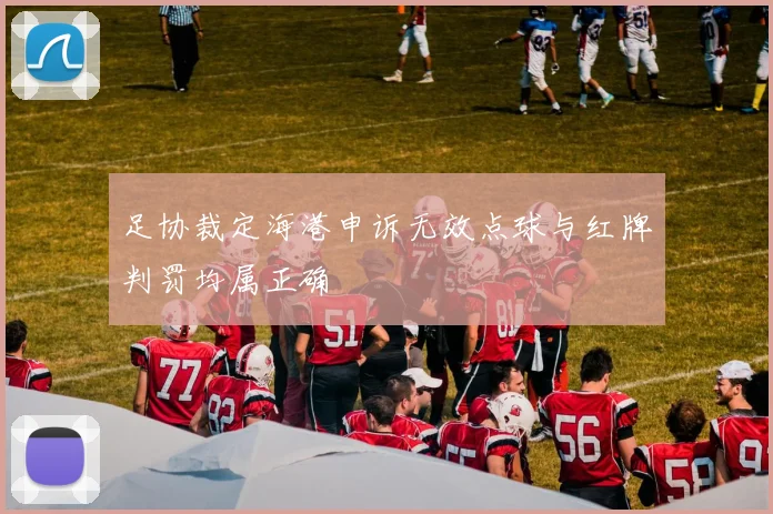 足协裁定海港申诉无效点球与红牌判罚均属正确